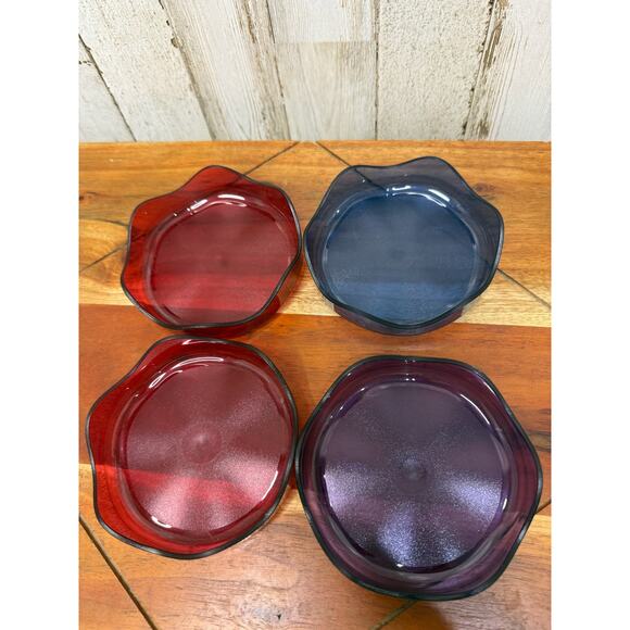 Tupperware Sheerly Elegant Coaster Set Jewel Tone Colors - 4 Piece - Picture 1 of 2
